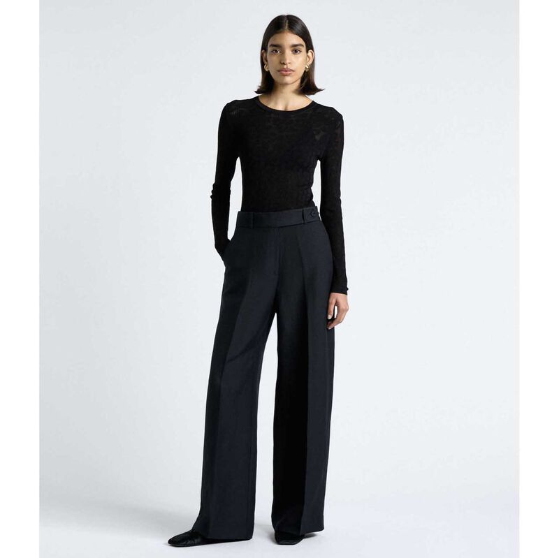 Cue Lustre Linen Blend Wide Leg Pant image number 7